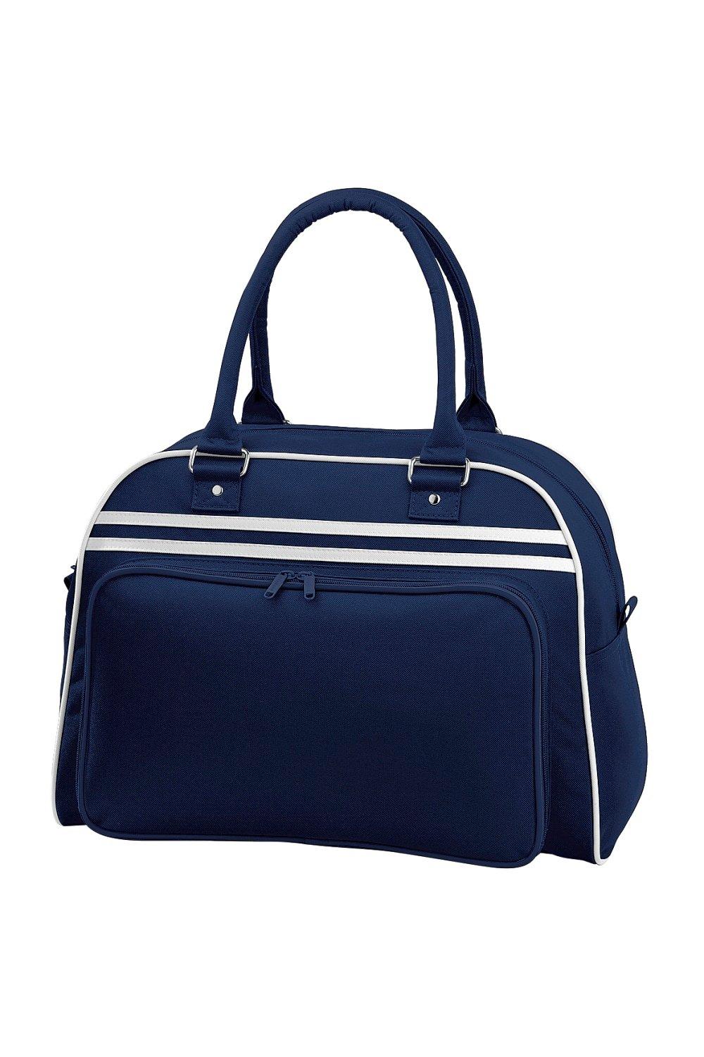 Bagbase Retro Bowling Bag (23 Litres) (Pack of 2)|mid navy
